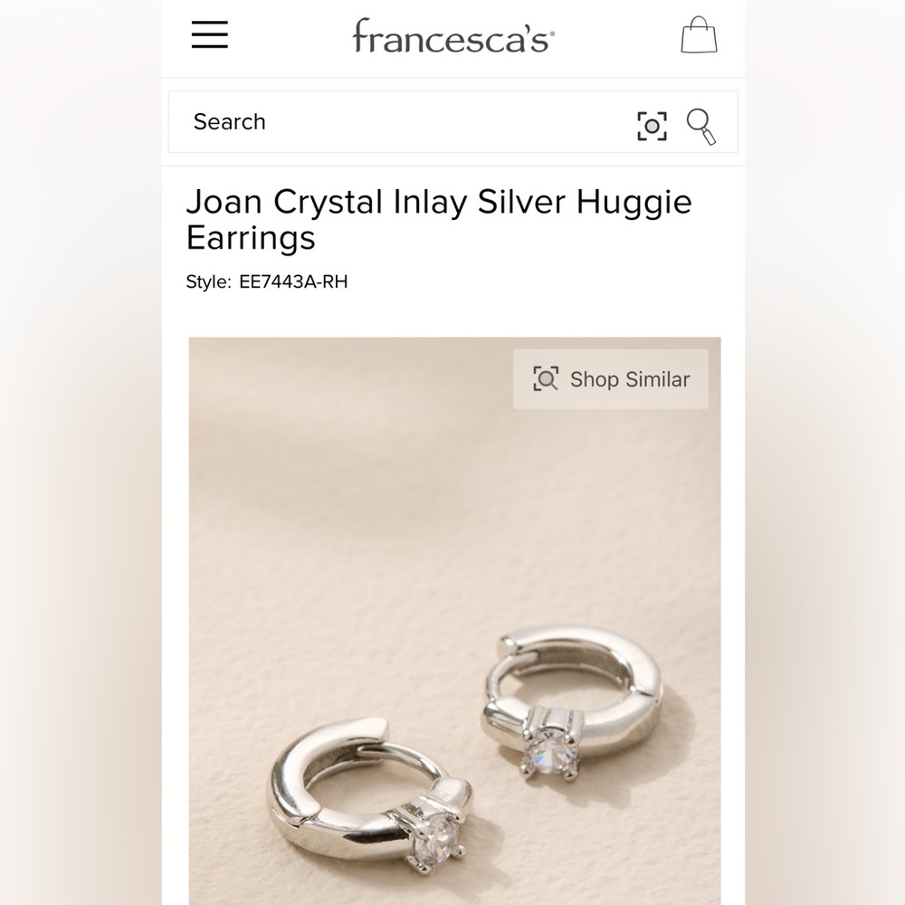 Francesca’s Silver Huggie Hoop Earrings